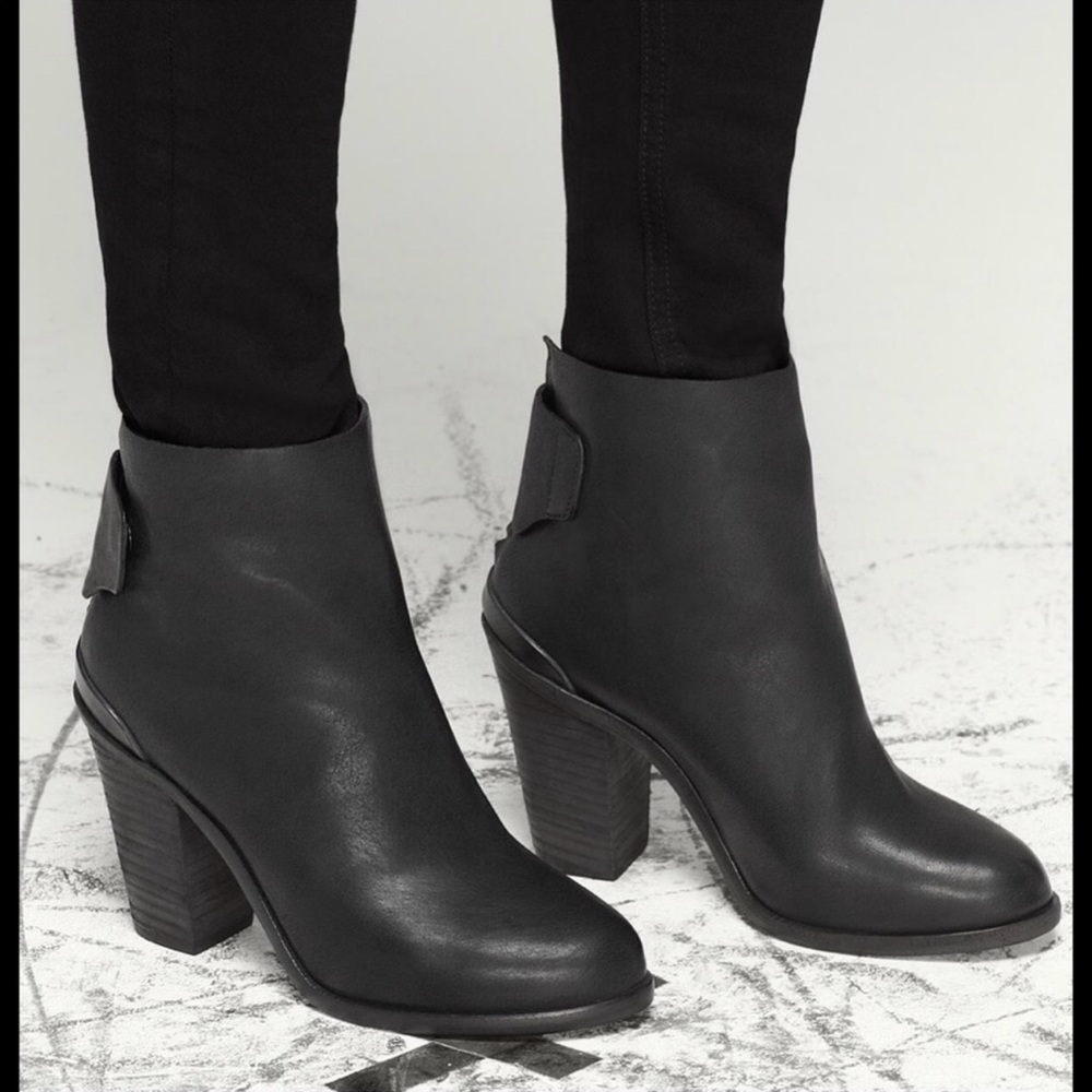 rag & bone Kerr Black Leather Back-Tab Boot 41 - Picture 3 of 10